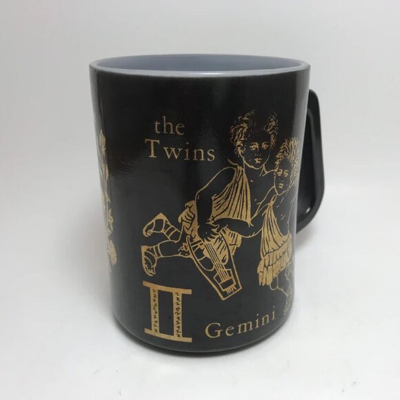 Vintage Federal Gemini Milkglass Coffee Mug Horoscope The Twins Zodiac - Picture 2 of 5